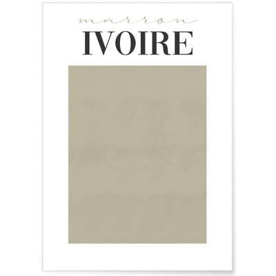 Affiche Marron Ivoire L'AFFICHERIE