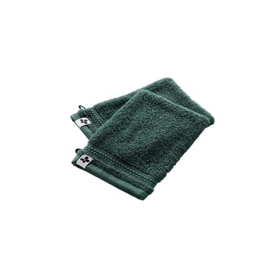 Lot de 2 gants de toilette Garance bleu minuit 15 x 21 cm EDEN
