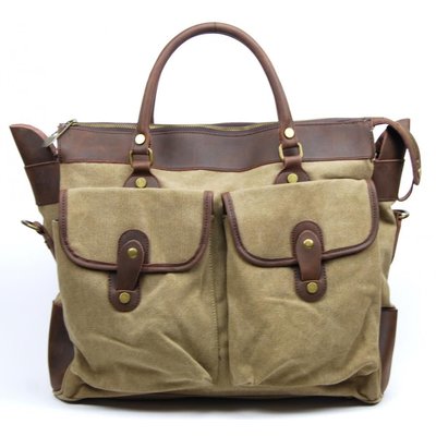 Sac de voyage en cuir et toile ZANZIBAR OH MY BAG