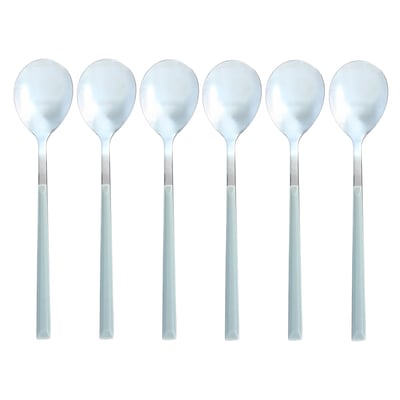 Lot de 6 cuillères de table en acier inoxydable, COLORAMA NOVASTYL
