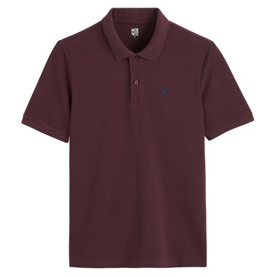 Polo manches courtes, brodé, coton bio, Signature LA REDOUTE COLLECTIONS