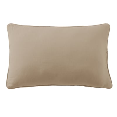Coussin rectangulaire déhoussable 40x60 cm Gaze de Coton Terra Ficelle EDEN