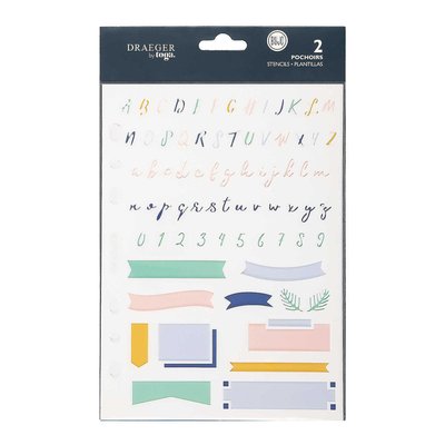 Pochoir Bullet Journal Agenda Alphabet DRAEGER PARIS