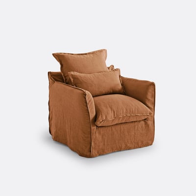 Housse de fauteuil en lin Odna LA REDOUTE INTERIEURS