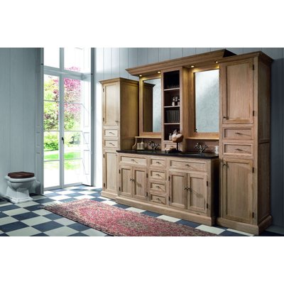 Meuble de salle de bain double vasque + 1 colonne G (ensemble) - VERONE HELLIN, DEPUIS 1862