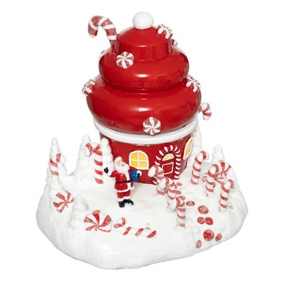 Village de Noël lumineux cupcake du Père Noël  animé 7 LED blanc chaud à piles FEERIC LIGHTS & CHRISTMAS