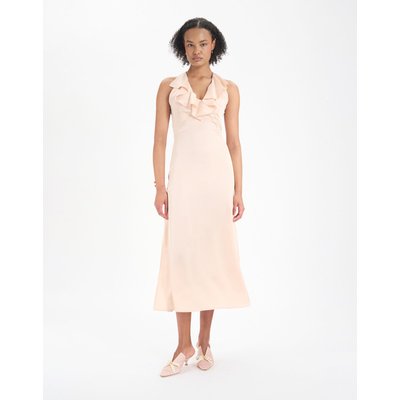 Robe Victorine en viscose mélangée rose pâle INES DE LA FRESSANGE PARIS