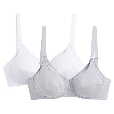 Lot de 2 soutien-gorge d'allaitement en coton LA REDOUTE COLLECTIONS