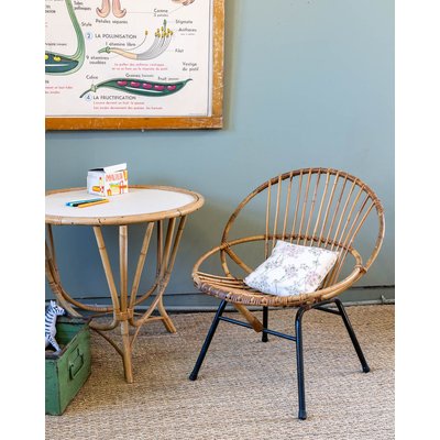 Fauteuil en rotin Ernest N°74 - Bon état DEBONGOUT