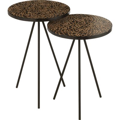 Table gigogne cercle résine   design contemporain RECOLLECTION