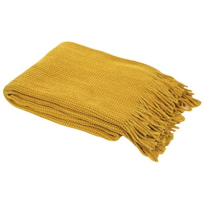 Plaid chenille en polyester avec franges 120 x 150 cm CMP