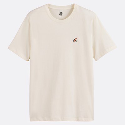 T-shirt col rond manches courtes brodé LA REDOUTE COLLECTIONS