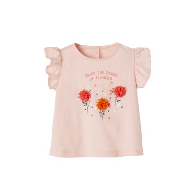T-shirt Avec Fleurs En Relief Oeko-tex® VERTBAUDET