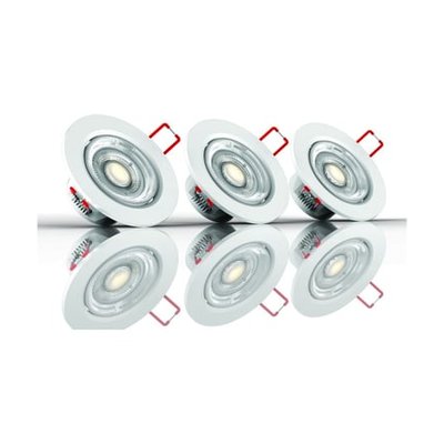 Lot 3 Ampoules Spot Led Encastrable Dimmable 5,6 W Chaud Ø 65 Mm XANLITE