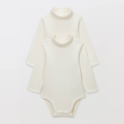 Lot de 2 bodies en coton uni BOUT'CHOU
