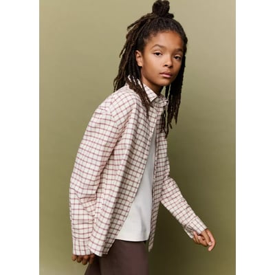 Chemise à carreaux en coton MANGO KIDS