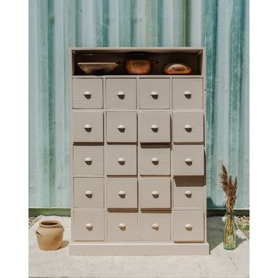 Meuble de métier à 20 casiers en bois Fernand N°351 - Bon état DEBONGOUT