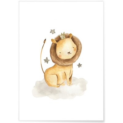 Affiche Bébé Lion L'AFFICHERIE
