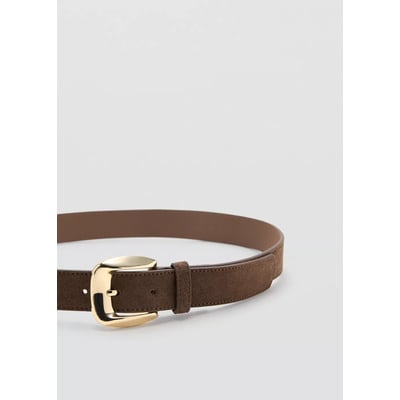 Ceinture en daim avec boucle carrée MANGO