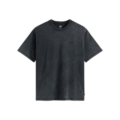 T-shirt en coton anthracite à coupe droite pourvu d'un col rond LEVI'S