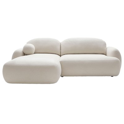 Canapé d'Angle Convertible en Tissu bouclette 4 places - BERENICE LISA DESIGN