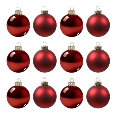 Set de 12 boules de noel en verre D6 NOËL SIA DECO