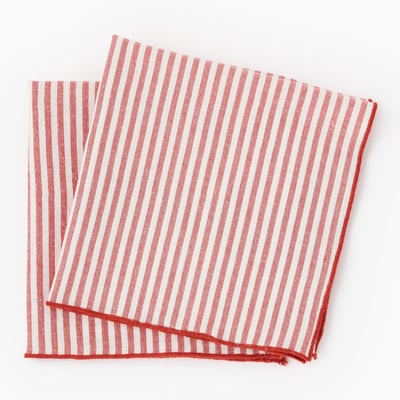 Lot de 2 serviettes de table coton-lin, 40x40cm MONOPRIX