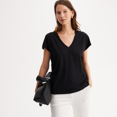T-Shirt mit V-Ausschnitt, kurze Ärmel ANNE WEYBURN