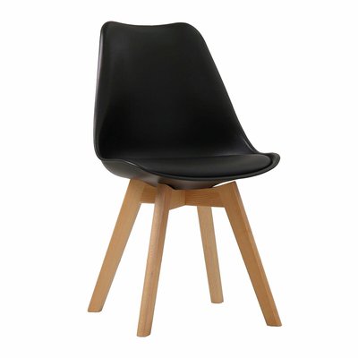 Set of 2 Scandi Style Chairs with Natural Wood Legs SO'HOME