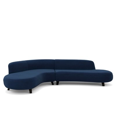 Canapé d’angle velours, Rosebury design E.Gallina AM.PM