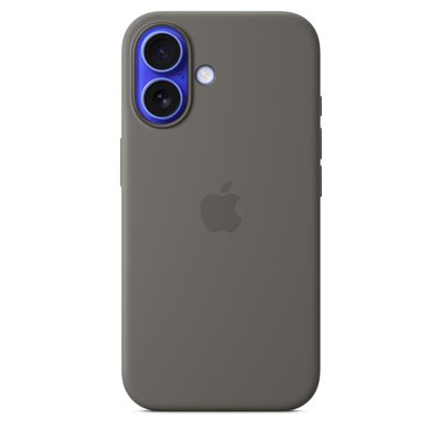 Coque iPhone 16 MagSafe Gris sidéral Silicone APPLE