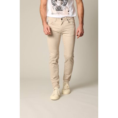 Pantalon greige en jeans avec braguette à fermeture à glissière CARLOS DEELUXE