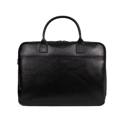 Cartable En Cuir Vintage Sans Marque - Mallette Conférence, Fait Main, Années 2000, Noir
