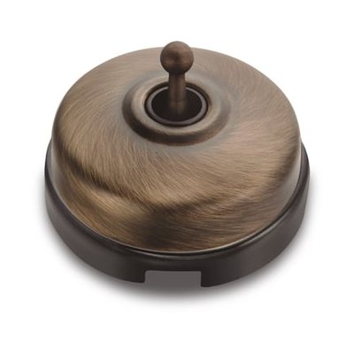 Interrupteur Va-et-vient Dimbler Noir Et Bronze Ø64,5 Mm FONTINI