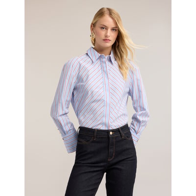 Chemise boxy à rayures diagonales MOTIVI