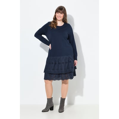 Robe en molleton à col rond et ULLA POPKEN