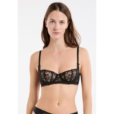 Soutien-gorge corbeille en satin et dentelle eyelash MASCARADE ETAM