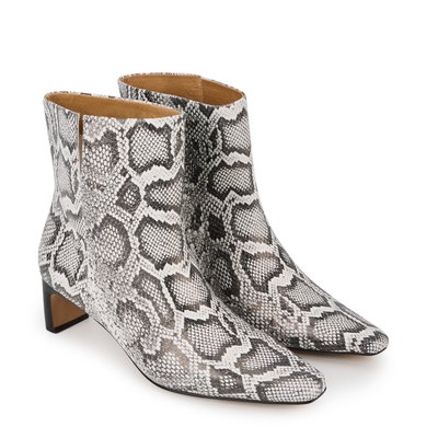 Bottines à Talons Alice Cuir Façon Python Et BONS BAISERS