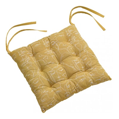 Galette de chaise matelassee Visage nymphea EDEN