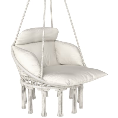 Fauteuil hamac Acier Crème OUTSUNNY