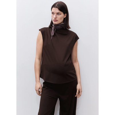 T-shirt col drapé sans manches MANGO