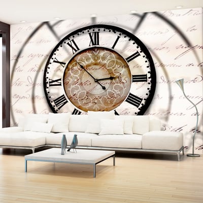 Papier peint intissé panoramique Textes Clock movement EDEN