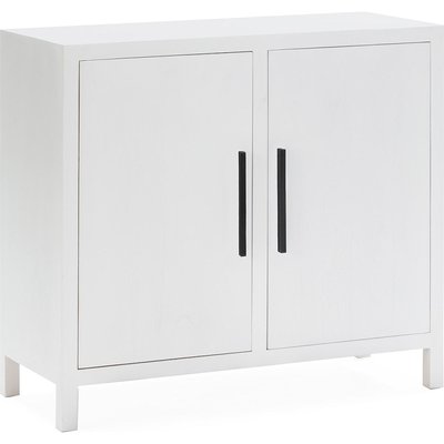 Buffet bois de cèdre  design épuré poignées noires RECOLLECTION