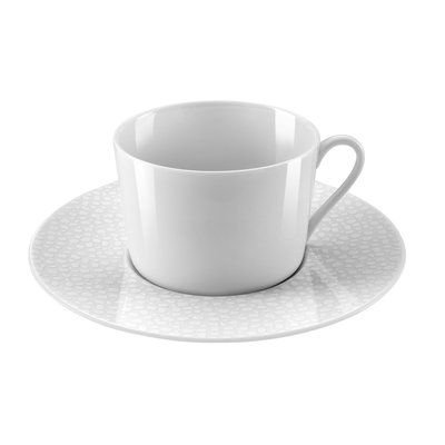 Coffret 6 tasses et soucoupes thé - BAGHERA PLATINE MEDARD DE NOBLAT