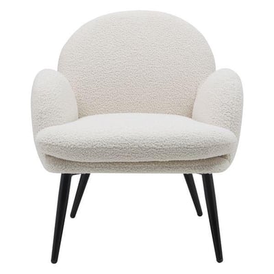 Fauteuil tissu effet laine bouclette ZAGO