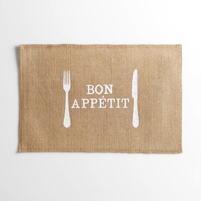 Set de table Jute  Bon Appétit DOUCEUR D'INTÉRIEUR