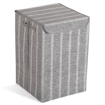 Panier à linge gris 35x35x53cm VERSA