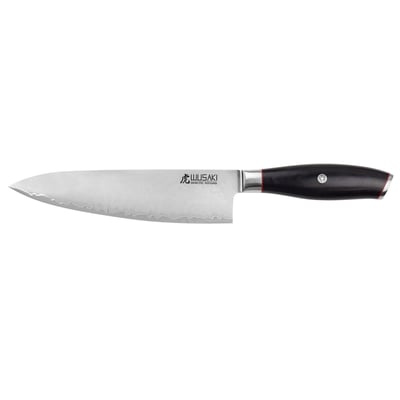 Couteau modèle chef Fujiko Black 20cm manche en pakka WUSAKI
