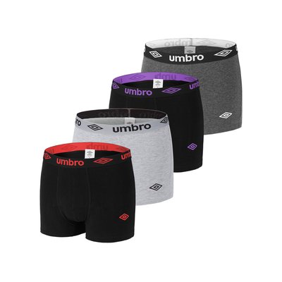 Lot de 4 Boxers coton uni UMBRO