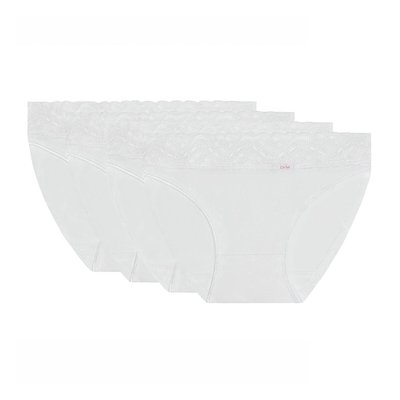 Pack of 4 Midi Knickers in Stretch Cotton DIM